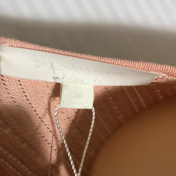 Jonathan Simkhai Linked Rib Cross Front Top - Picture 3 of 7